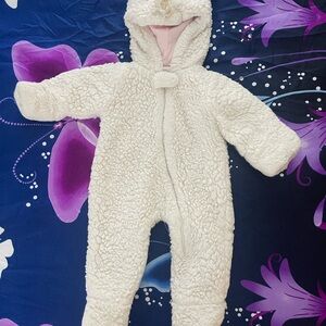 Cozy White Kids One Piece